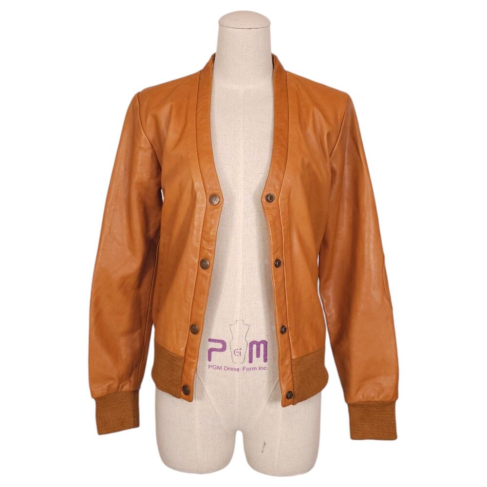 Wanderers Travel Co The Londoner Leather Cardi Jacket Tan Sz Small